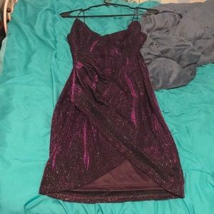 Rainbow glitter purple dress